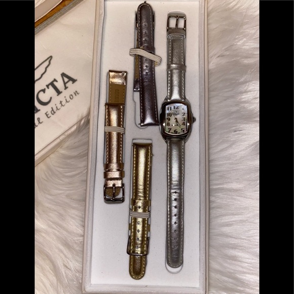 INVICTA SPECIAL EDITION metallic watch & band set